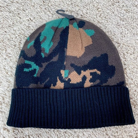Timberland Maudslay Camp Jacquard Beanie Adult Camo Camouflage‎ Knit Cap New - Picture 2 of 4